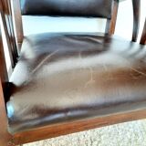 Colonial style wooden armchair