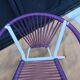 Children's armchair scoubidou purple white tube