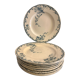 Set of 10 dessert plates KG Lunéville Passiflore model