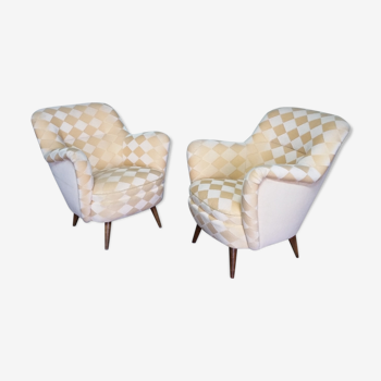 Organic year 50-60 club chairs pair