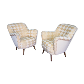 Organic year 50-60 club chairs pair