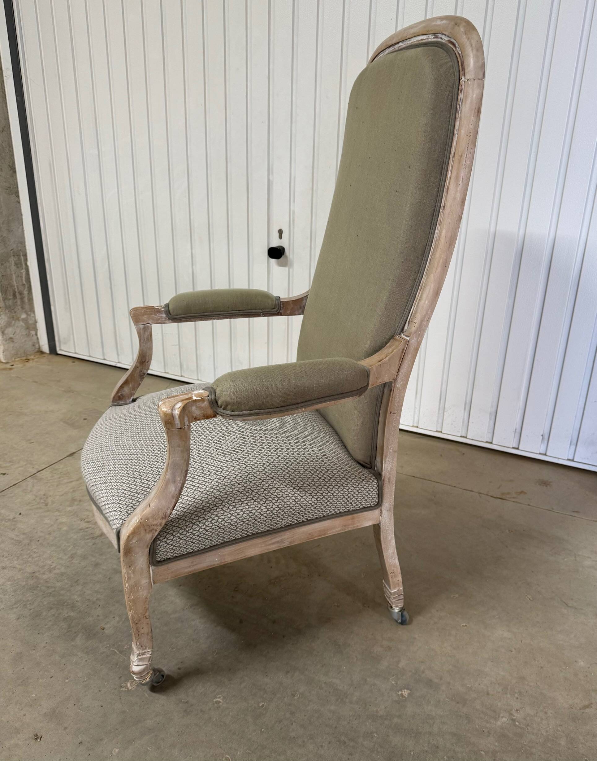 Khaki Voltaire Armchair