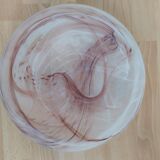 Brown marbled glass suspension lamp