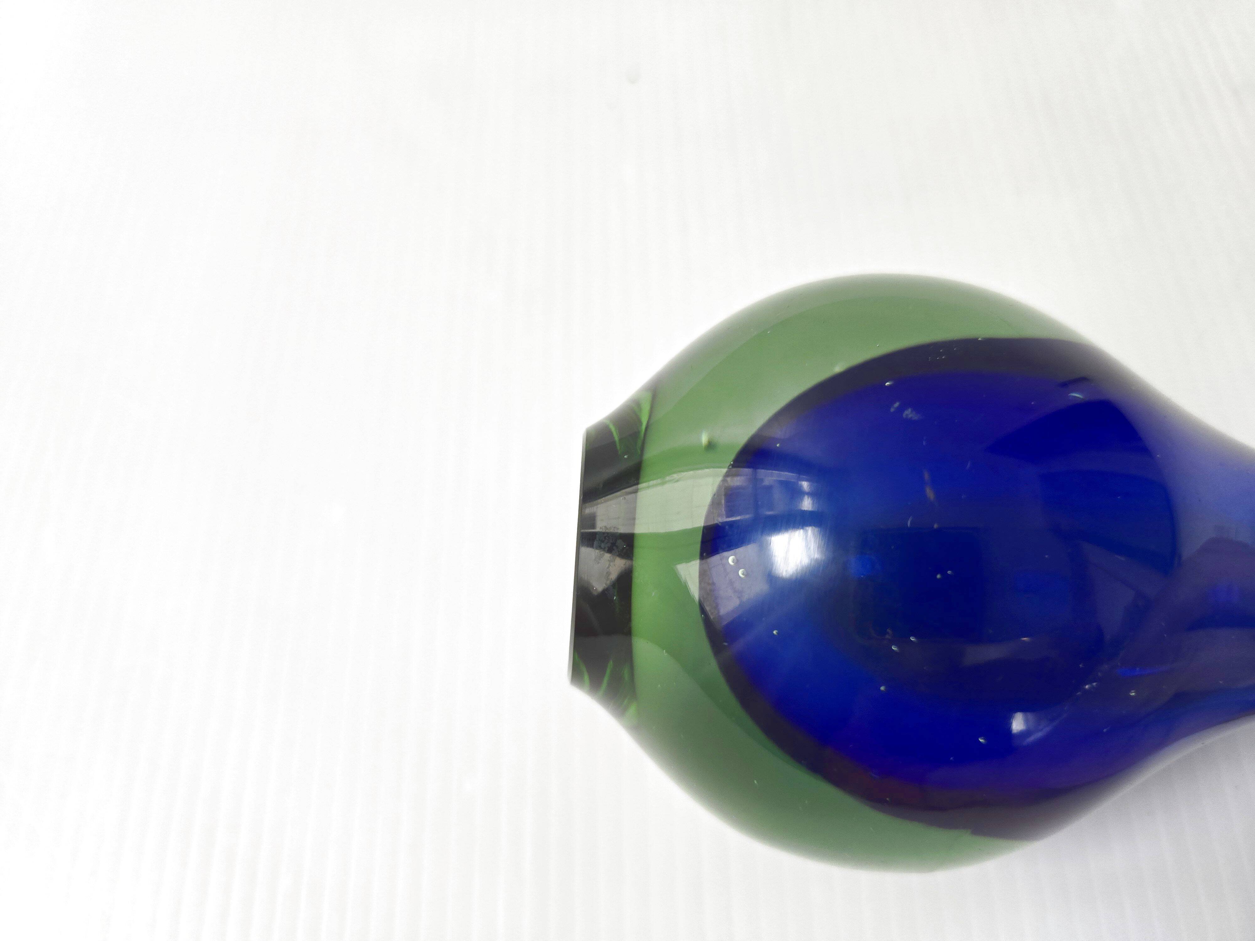 Vase soliflore en verre de Murano Sommerso 1960