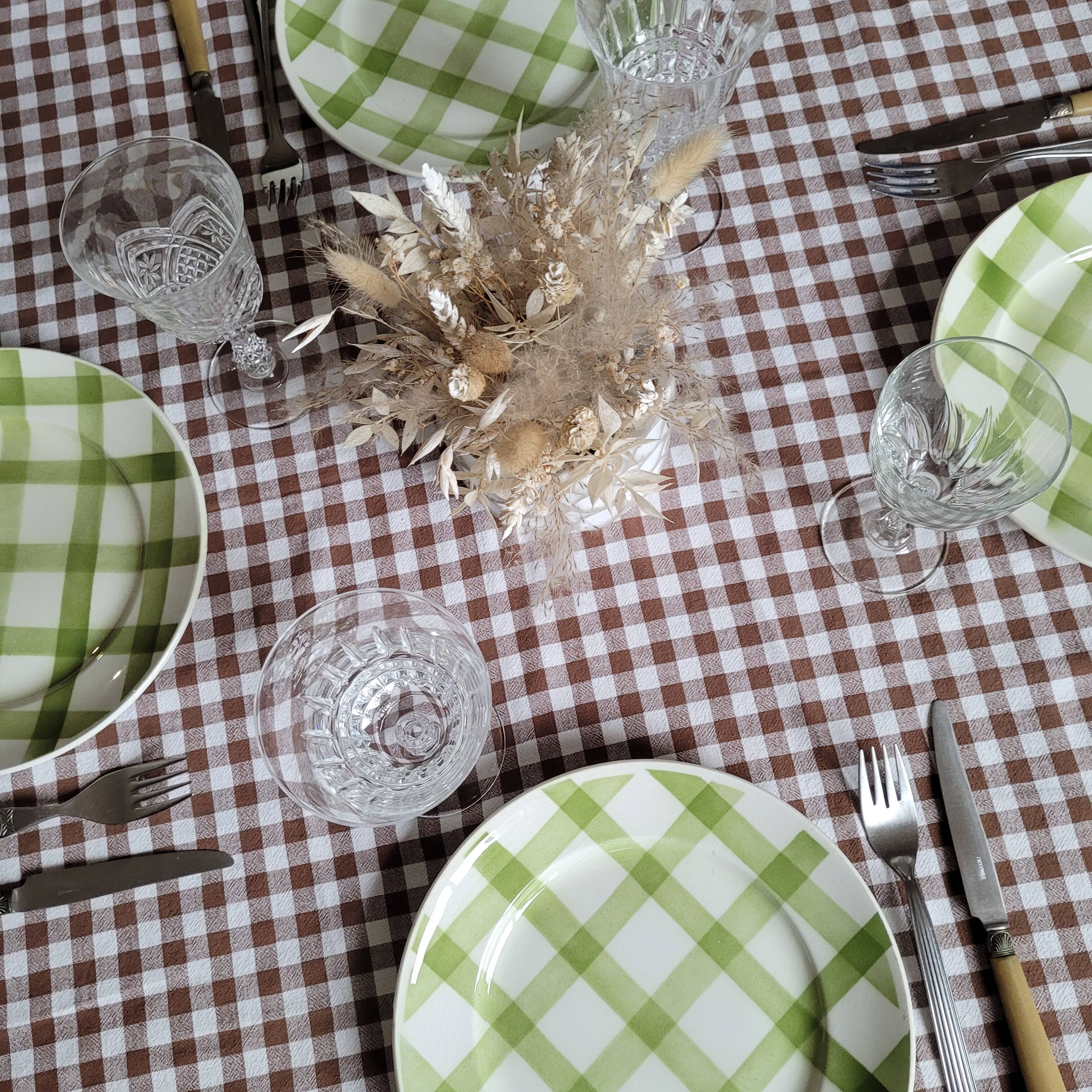 La Redoute x Selency set of 4 flat green plates