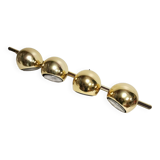 4 large golden ball spots, space age 60 70's. concord wall light on rails