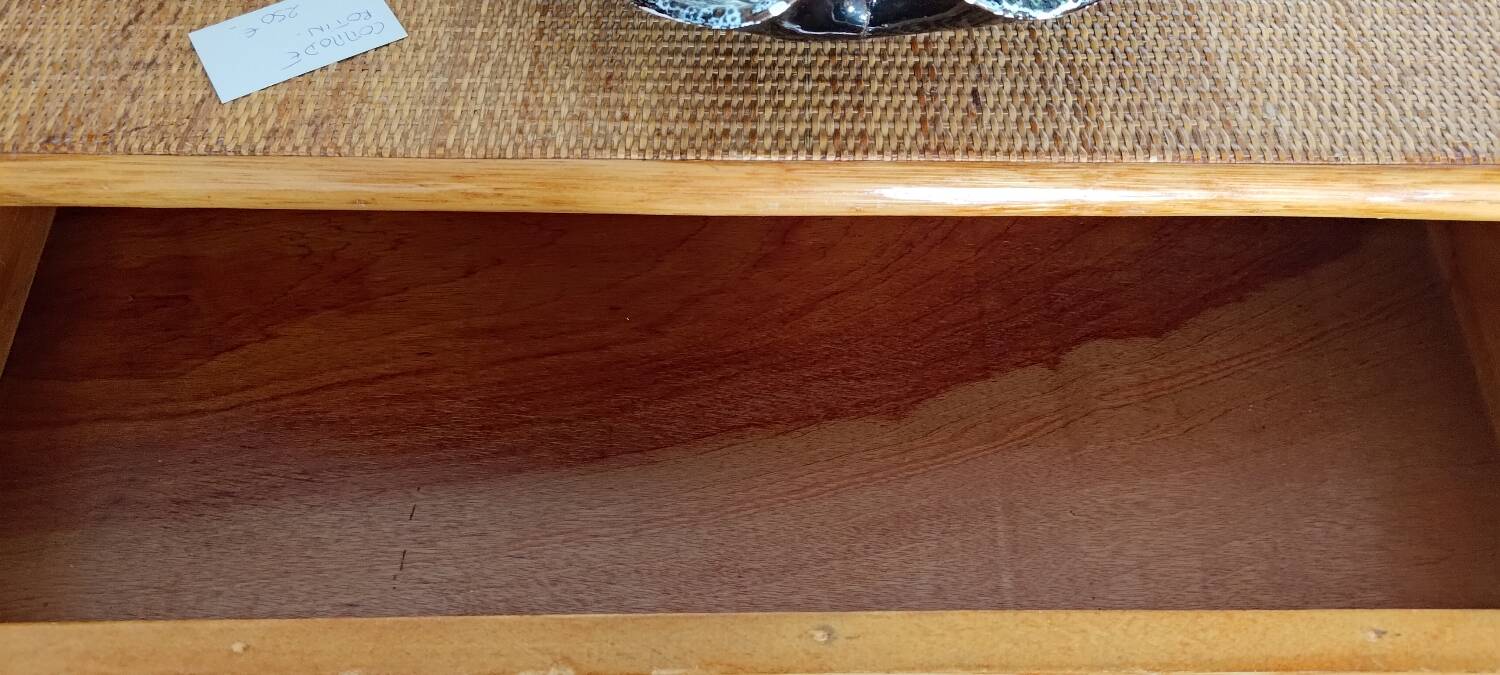 Rattan chest of drawers from the 70s-80s