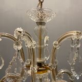 Lustre italien en verre de Murano en cristal, années 1950