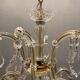 Italian crystal murano glass chandelier, 1950s