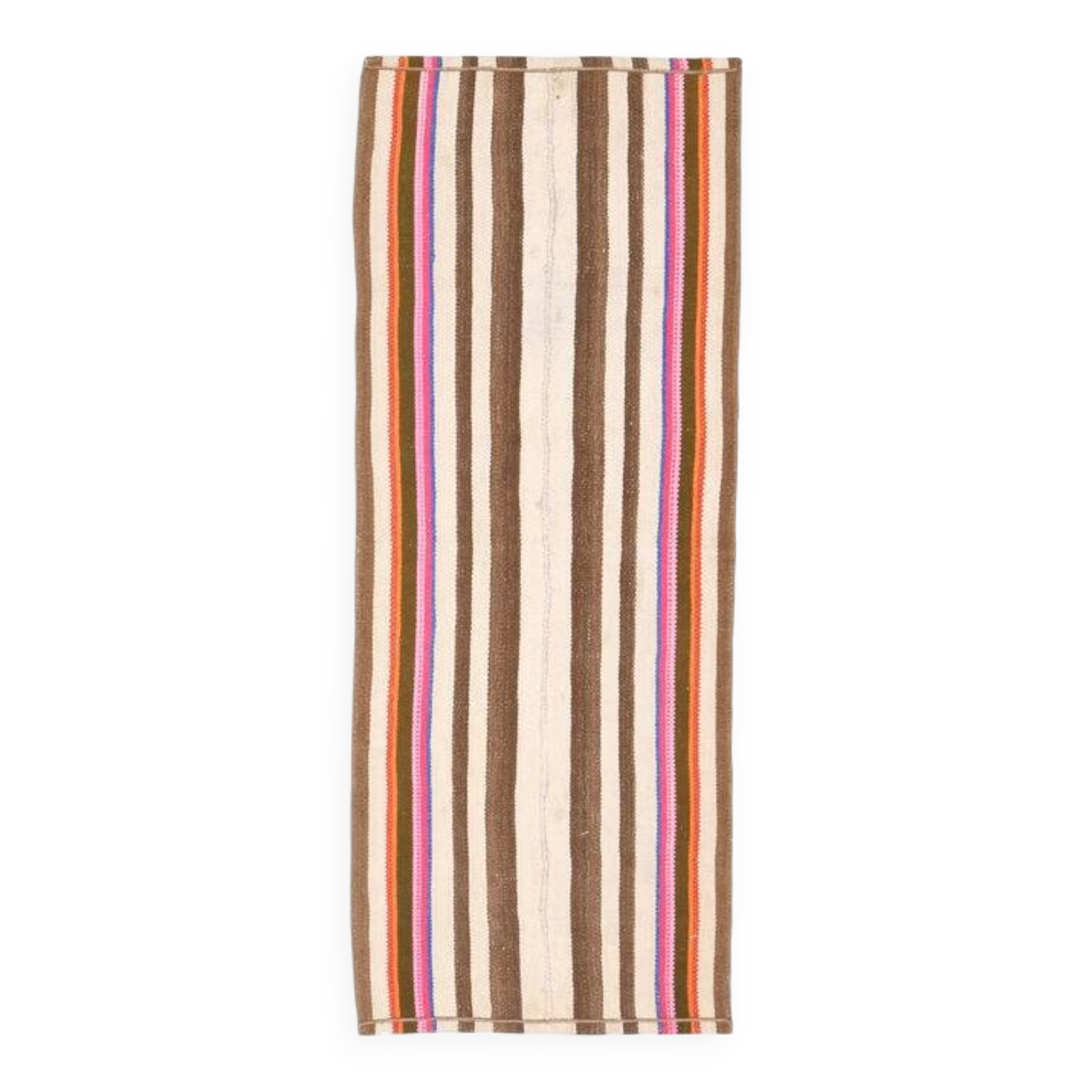 Vintage striped kilim hallway rug 60 x 182 cm