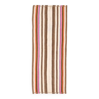 Vintage striped kilim hallway rug 60 x 182 cm