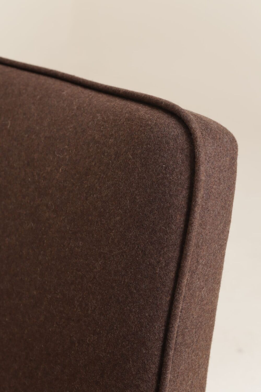 Scandinavian chocolate wool armchair designed by Chierowski