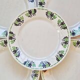 Lot de 5 assiettes a dessert Paulette de H.B.C Choisy Le Roi