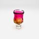 Vase - Sommerso - Josef Hospodka in fuchsia and amber yellow crystal