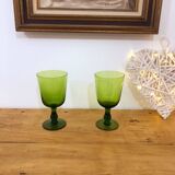Duo de grands vases en forme de verre