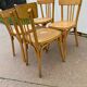 Chaises bistrot vernies galbées