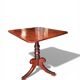 19th-century solid mahogany table with a tilting top and brass mechanism.