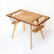 Vintage table, wooden table feet compass, side table, coffee table, lounge magazine table, retro, wooden table, table, 70's