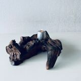 Raw vine candle holder
