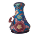 Vase miniature soliflore en Émaux de Longwy — Décor floral peint à la
