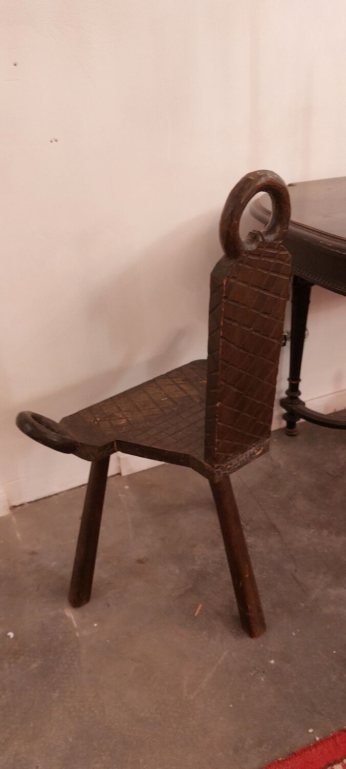Carved wood chair