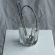 Small glass ice bucket with ladle H13.5