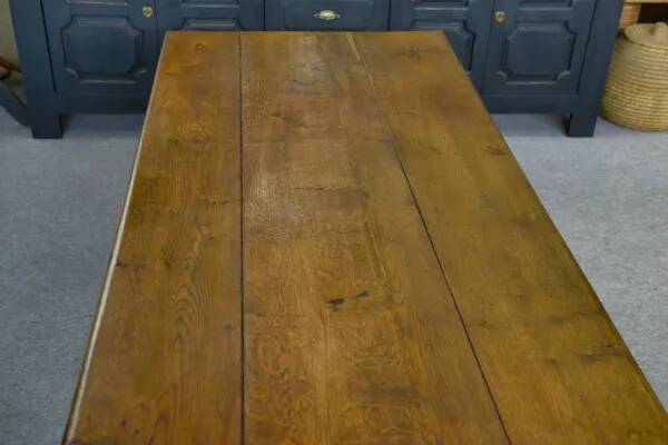 Large solid oak draper's table, 1950s