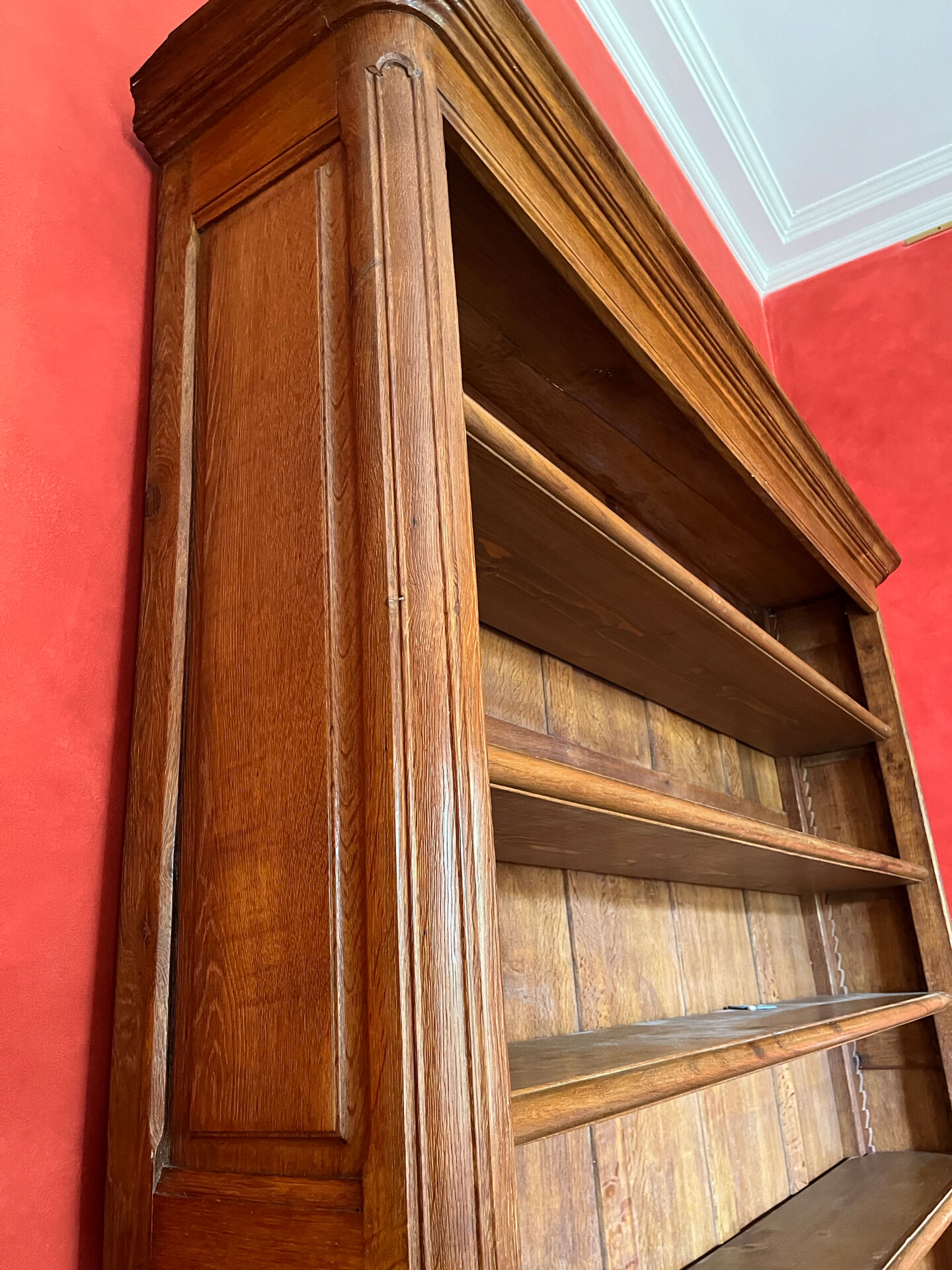 Pair of large oak bookshelves in louis-philippe style