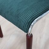Vintage chrome and wood tubular chairs 1970s