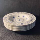 Set of 6 soup plates – Churchill – Blue Onion pattern