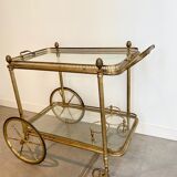 Chariot roulant vintage doré