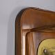 Porte-manteau en bois et verre décoré, Italie années 1950