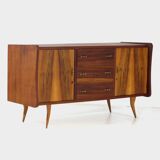 Vintage mid century sideboard in walnut with three drawers, 1960s