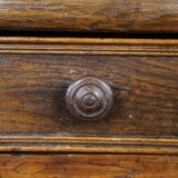Table à manger française ancienne en chêne du début du 19ème siècle