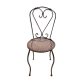 Chaise de jardin en fer forgé artisanal