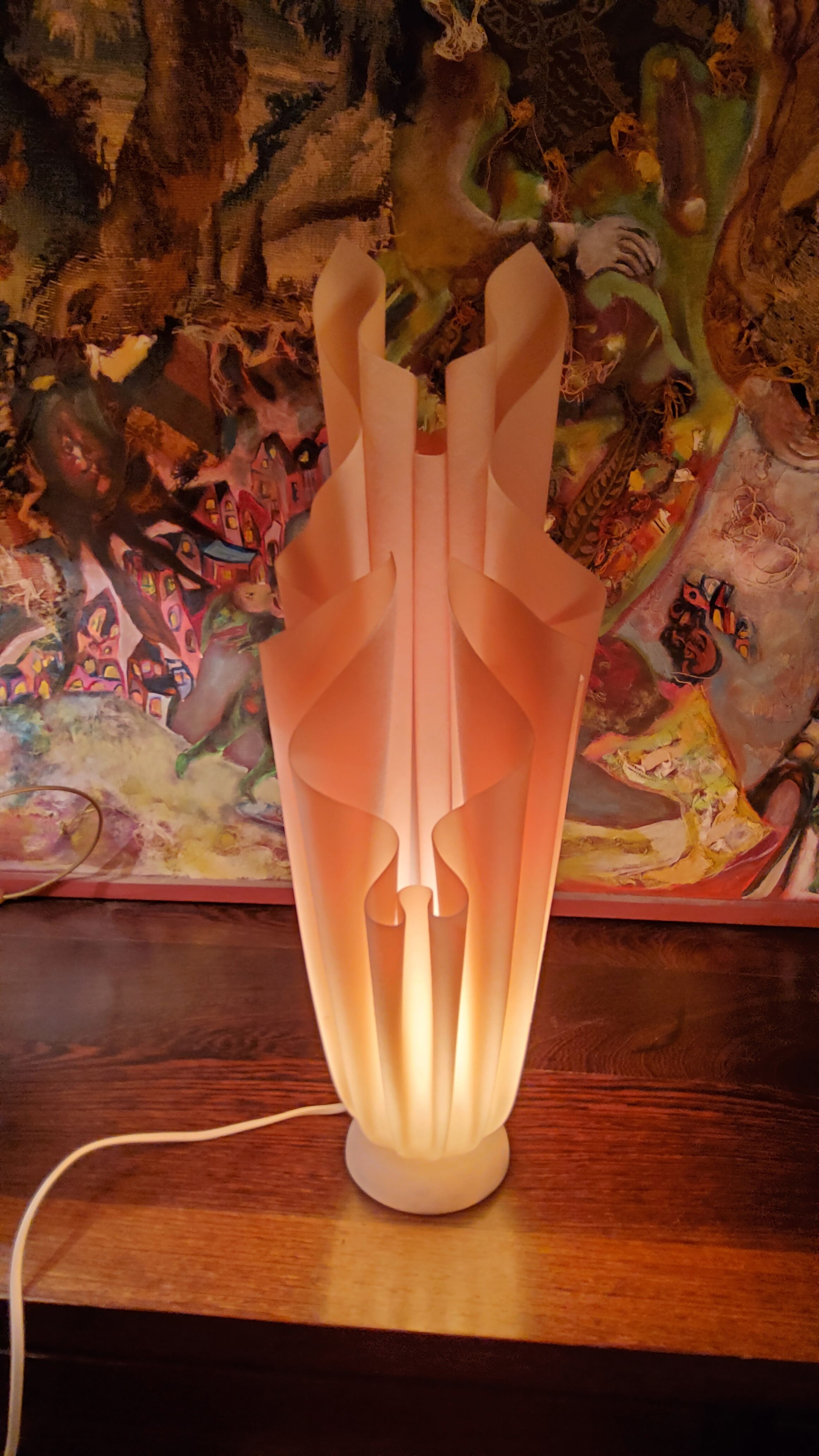 Athena lamp by Georgia Jacob marble and resin 53cm