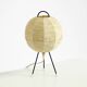 Beautiful mid-century modern tripod raffia table lamp