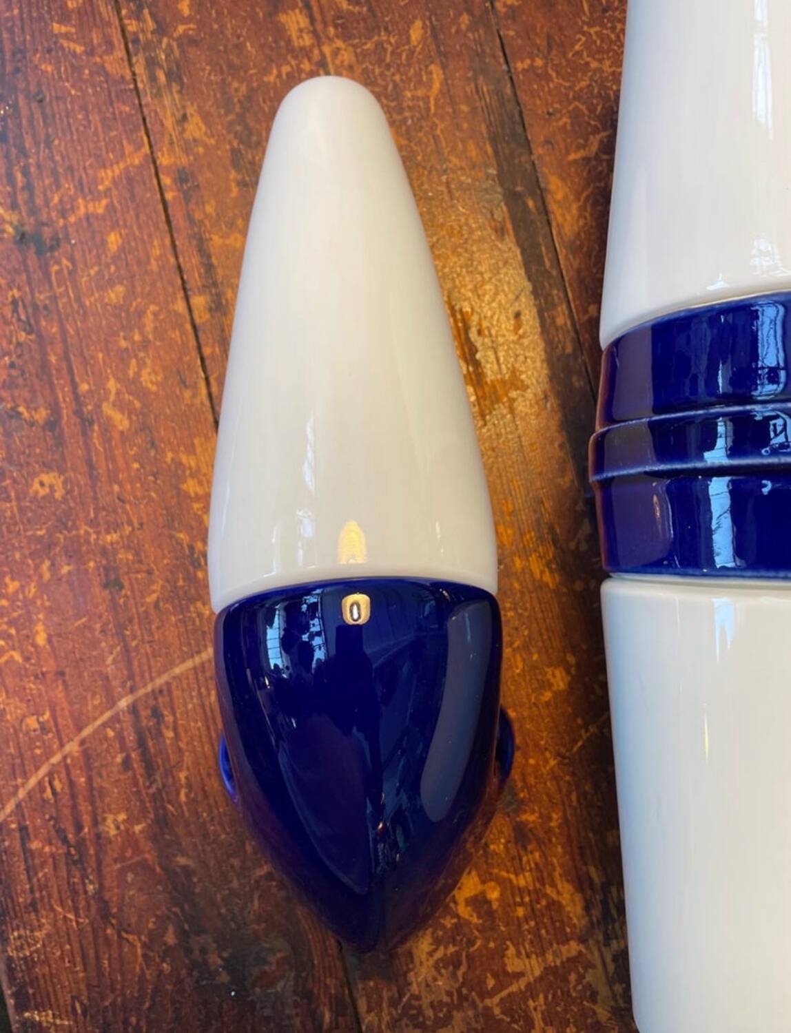 Set of 3 vintage ceramic bathroom lamps from Ifö of Sweden