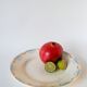 19th century Longwy blue and orange iron clay dish
