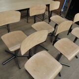 Industrial rotary and adjustable workshop chairs 1950s
