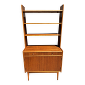 Swedish teak bookcase with cabinet, 1960s