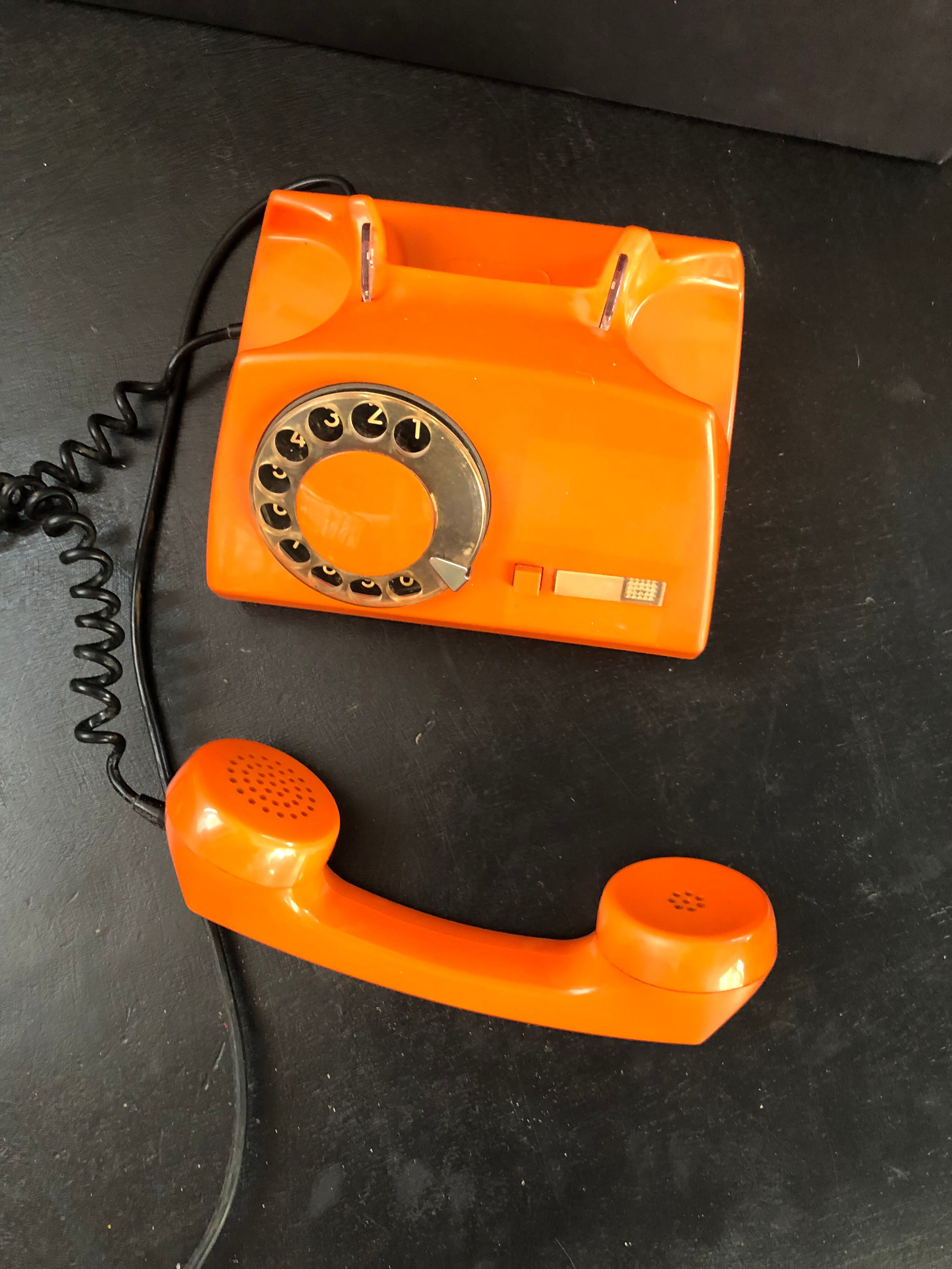 Vintage orange phone
