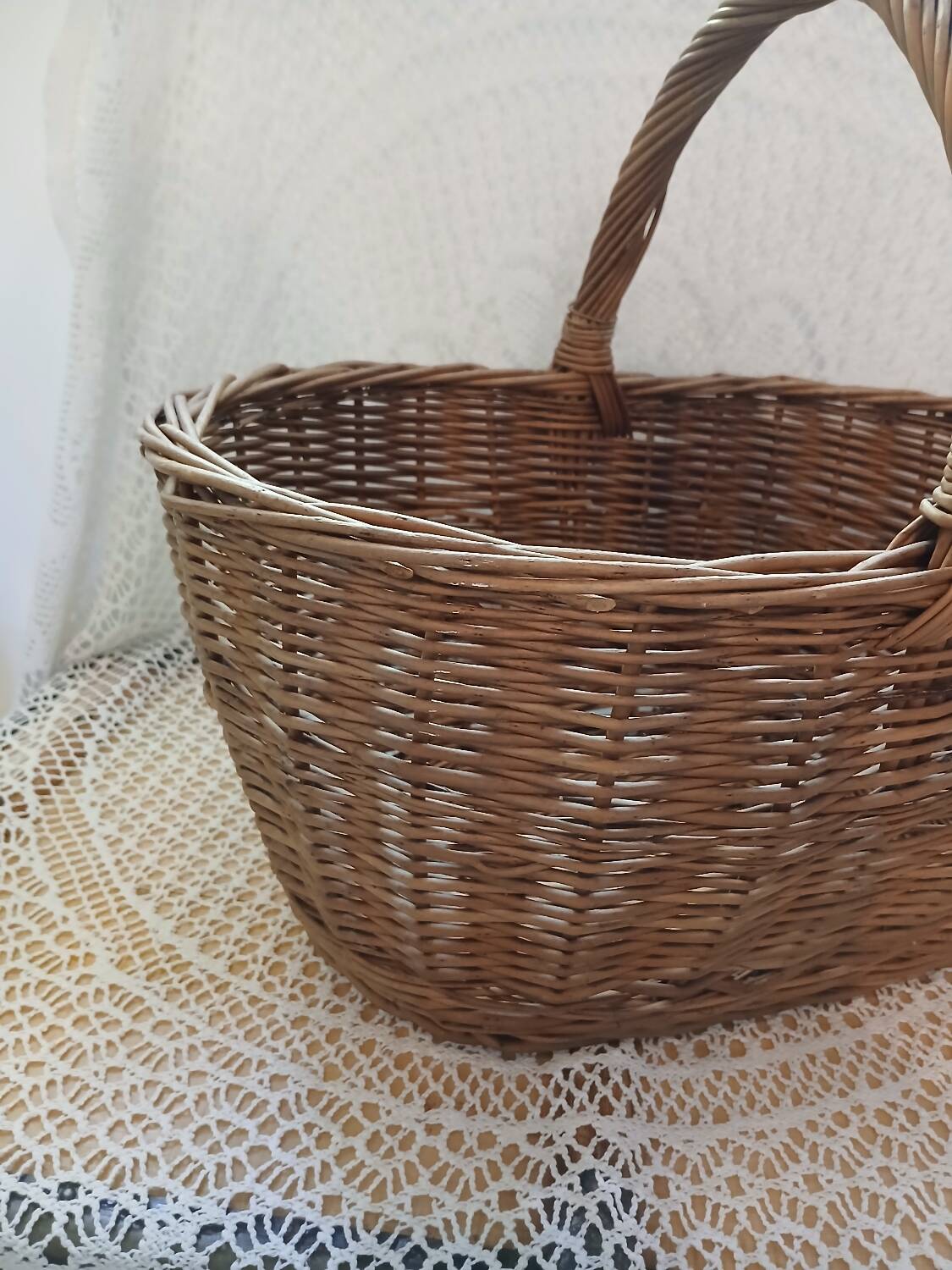 Antique rattan/wicker basket