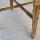 Round rattan coffee table