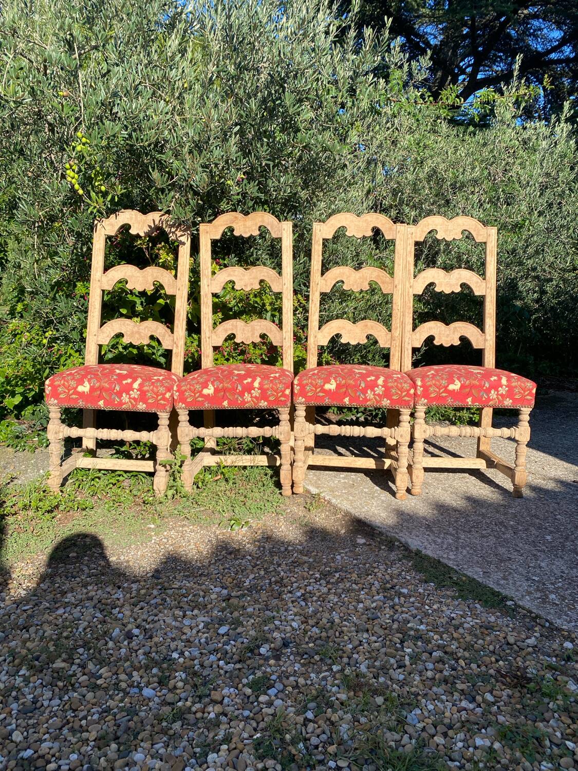 4 chaises de Style Louis XIII