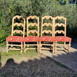 4 chaises de Style Louis XIII