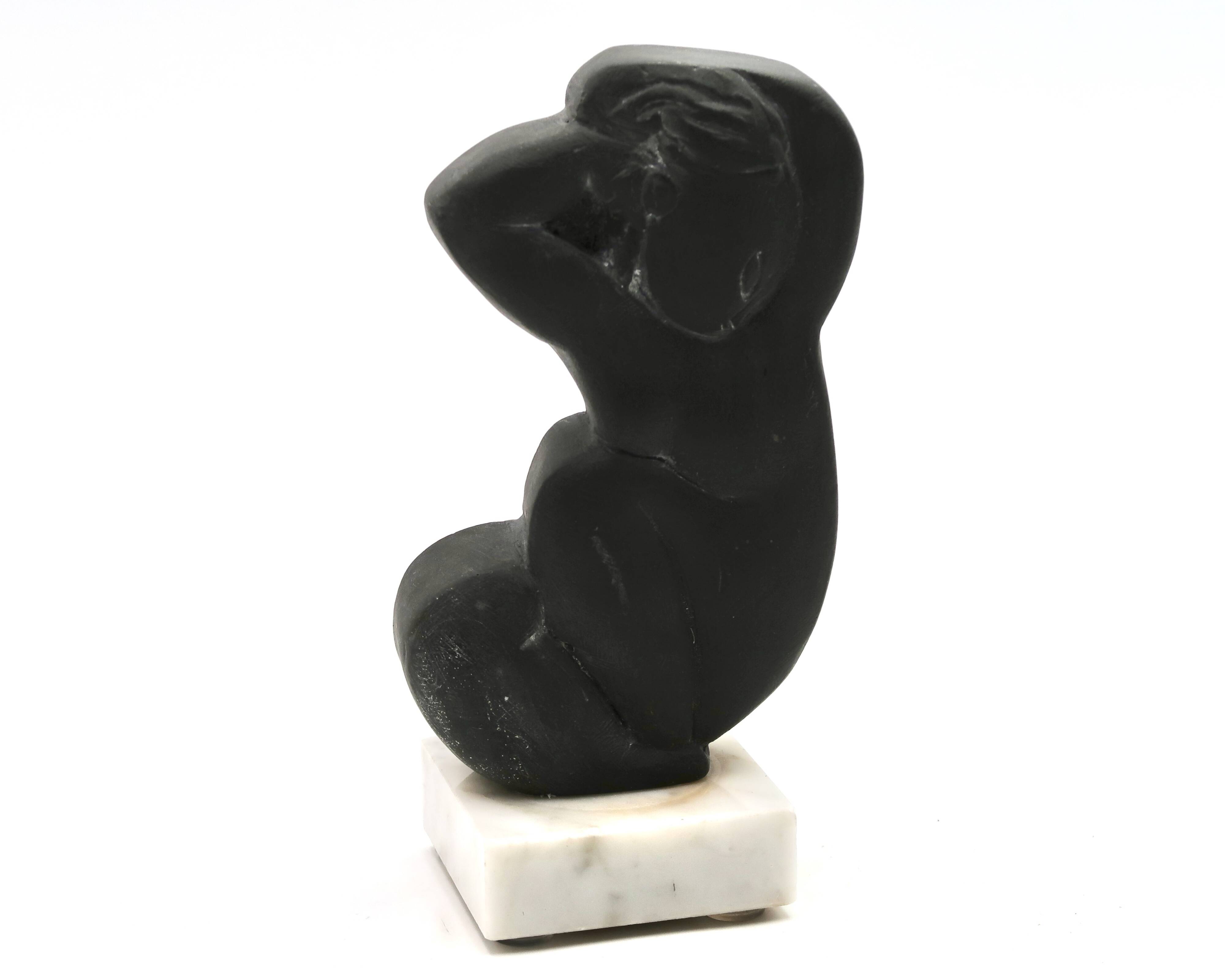 Sculpture after Amedeo Modigliani, nude woman signed A Crespelle