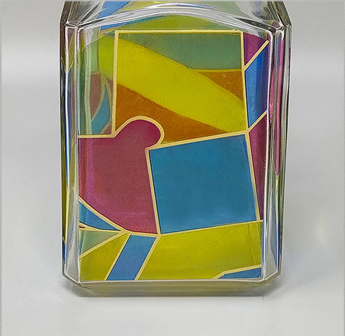 1970s Stunning Decanter or Decorative Bottle by Luigi Bormioli. Made in Ita
