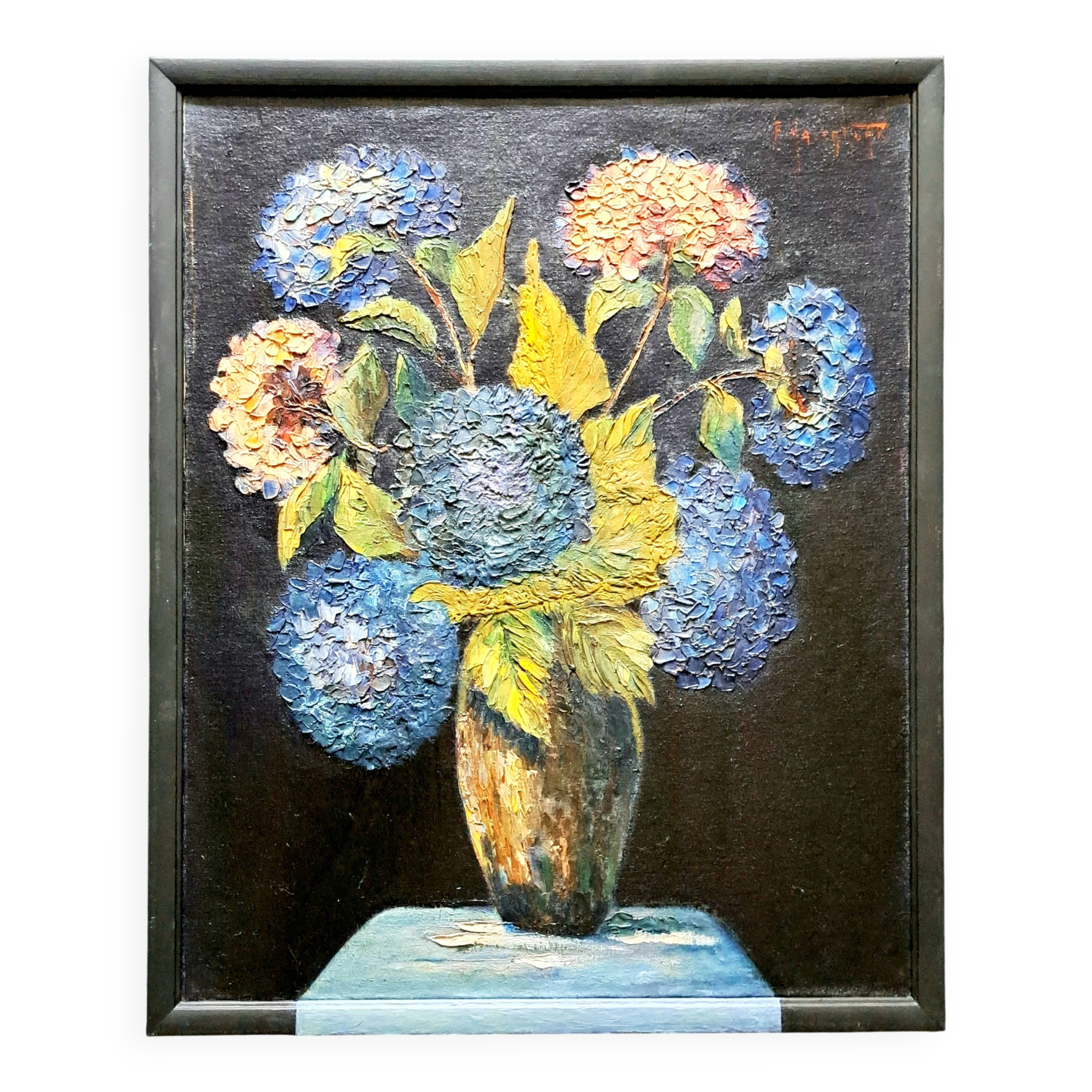 Still life tableau Impressionism oil on canvas Fritz Haberkorn