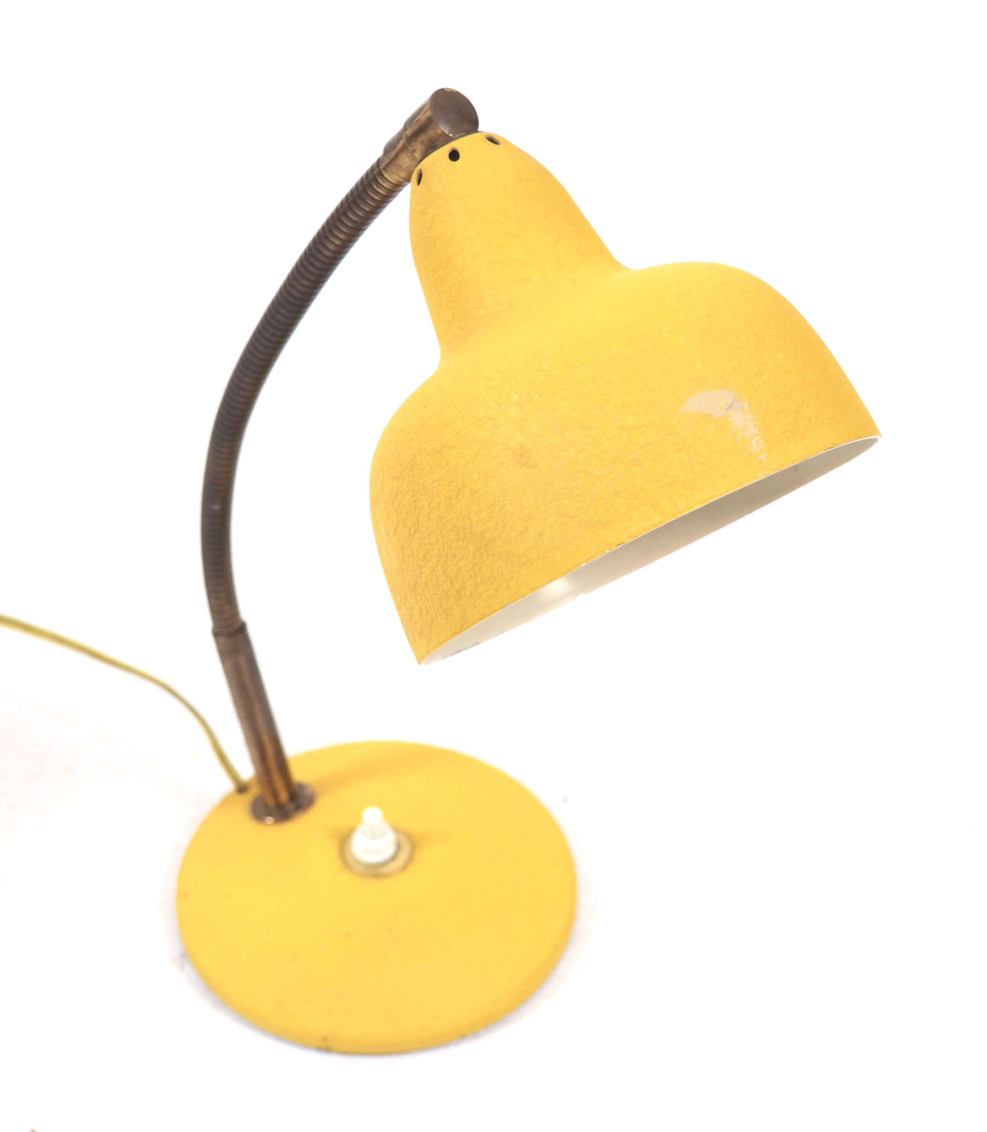 Yellow desk lamp